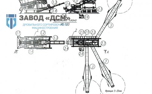 Дробильно-сортировочная установка ПДСУ-60